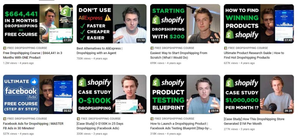 Dropshipping YouTube Channels 3