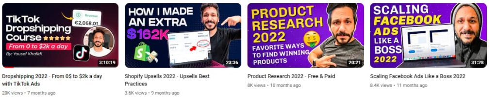 Dropshipping YouTube Channels 4