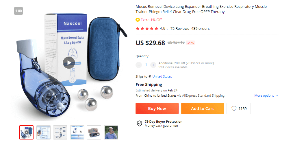 Native Ads for Dropshipping example aliexpress