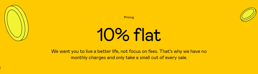 gumroad vs etsy: gumroad pricing